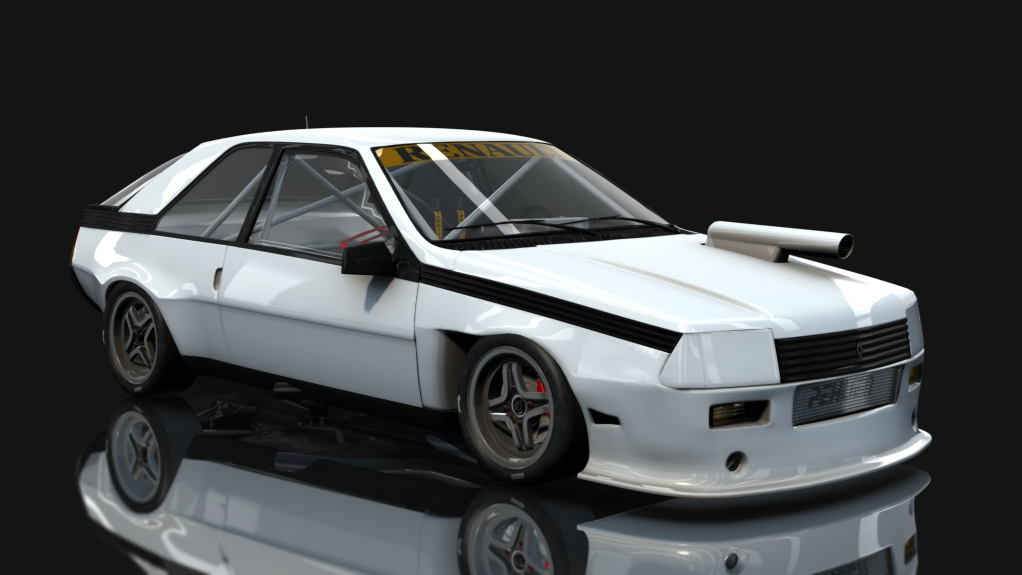 Renault Fuego - Turismo Retro, skin Blanco