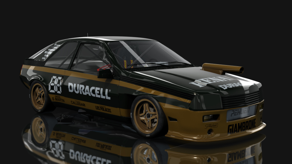 Renault Fuego - Turismo Retro, skin Duracell