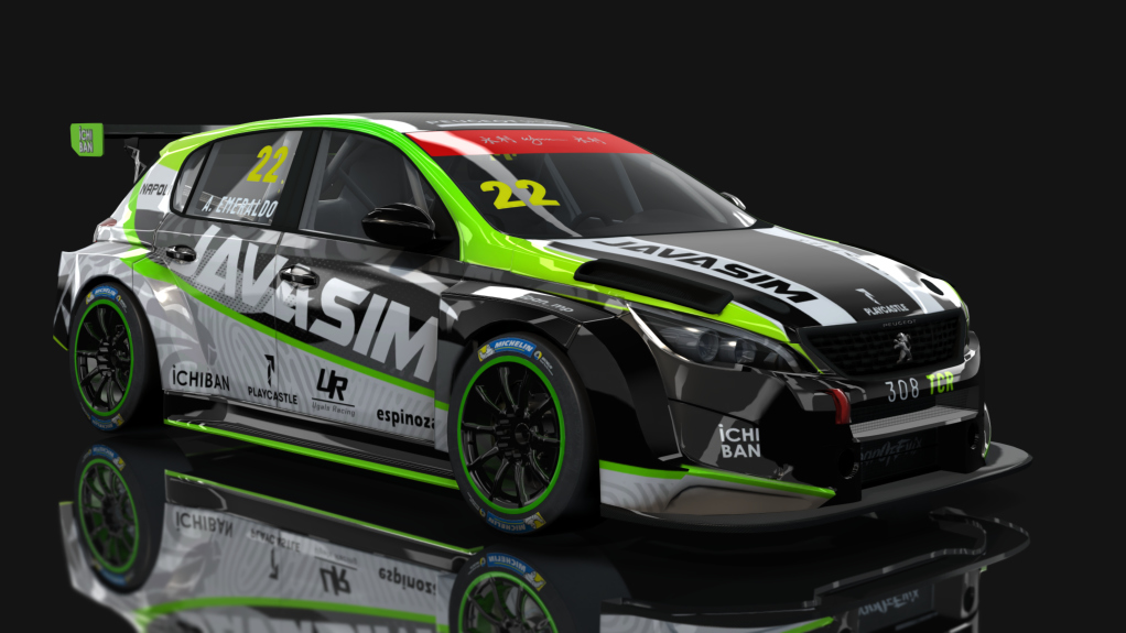 HK51 TCR Peugeot 308, skin JVS_Emeraldo