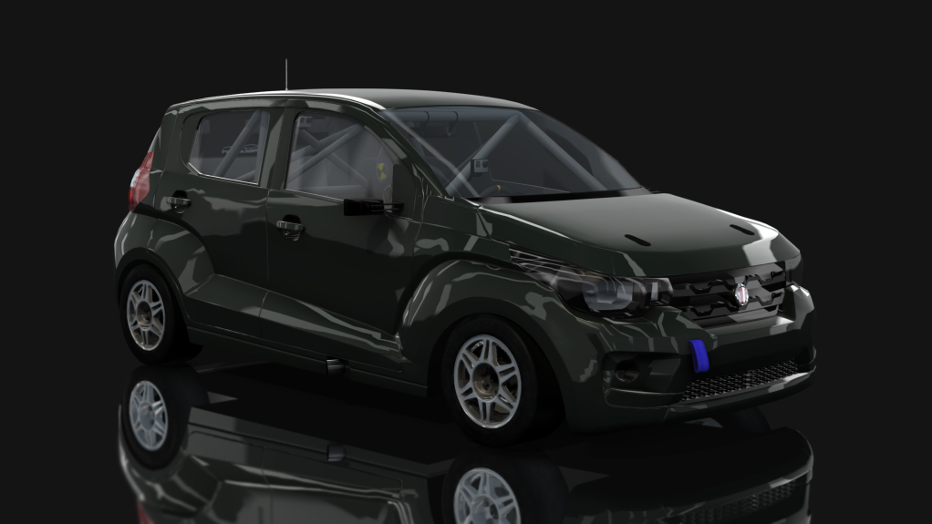 ASM - Fiat Uno Mobi - INTERLIGA PRO RACING, skin Verde Oscuro