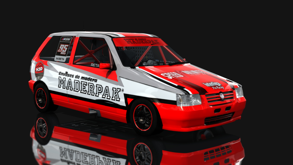 ASM - Fiat Uno Fire - Interliga Pro Racing, skin #95 Reta