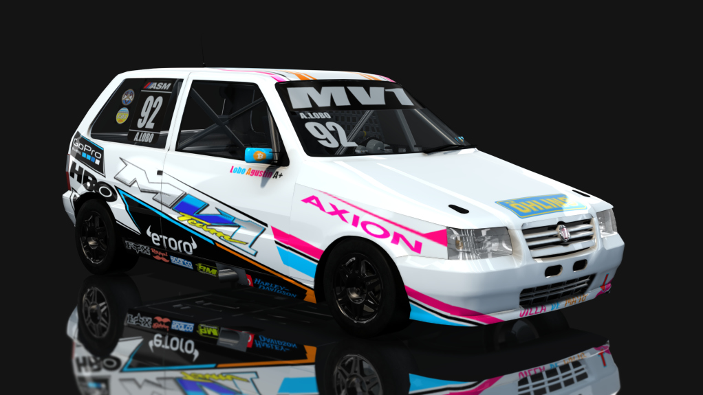 ASM - Fiat Uno Fire - Interliga Pro Racing, skin Agustin Lobo