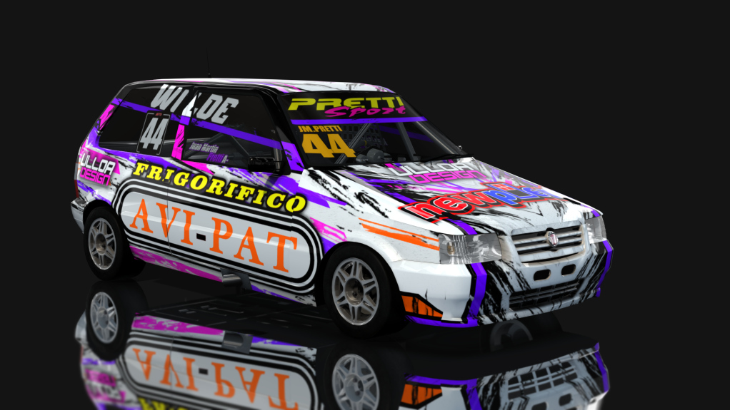 ASM - Fiat Uno Fire - Interliga Pro Racing, skin Juan Pretti