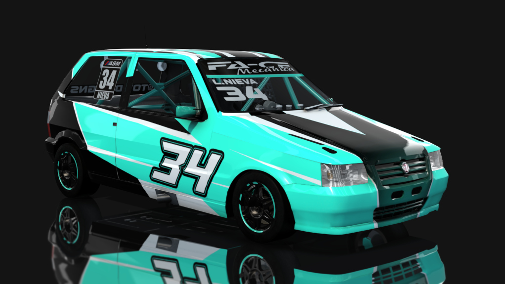 ASM - Fiat Uno Fire - Interliga Pro Racing, skin Leandro Nieva
