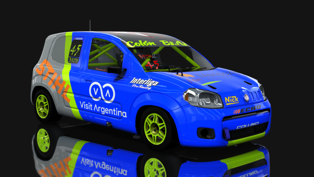 ASM - Fiat Uno Way - Interliga Pro Racing, skin Fernando Brito #45