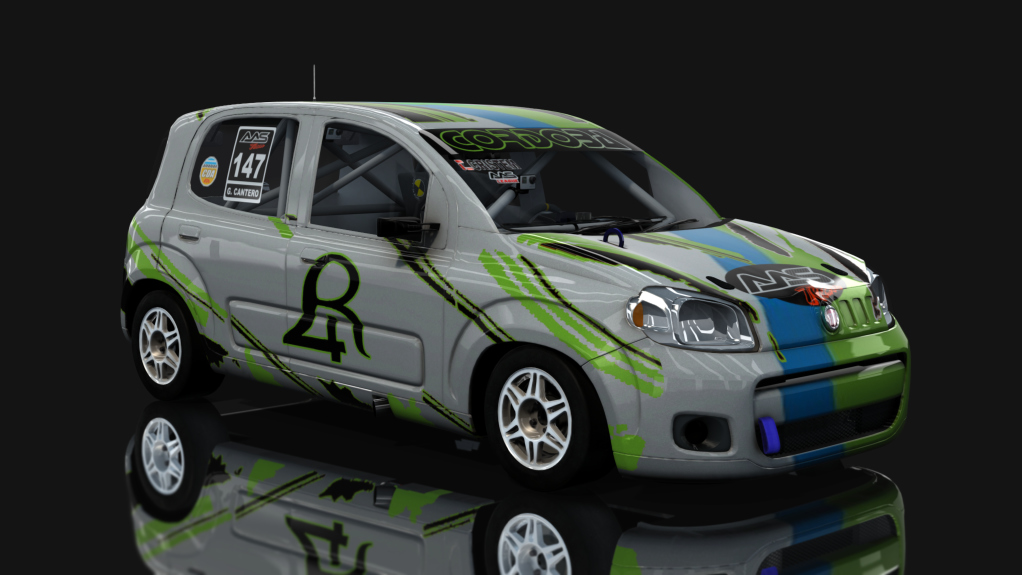 ASM - Fiat Uno Way - Interliga Pro Racing, skin Gaston Cantero