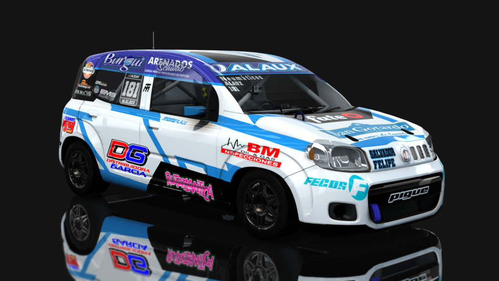 ASM - Fiat Uno Way - Interliga Pro Racing, skin Manu Alaux