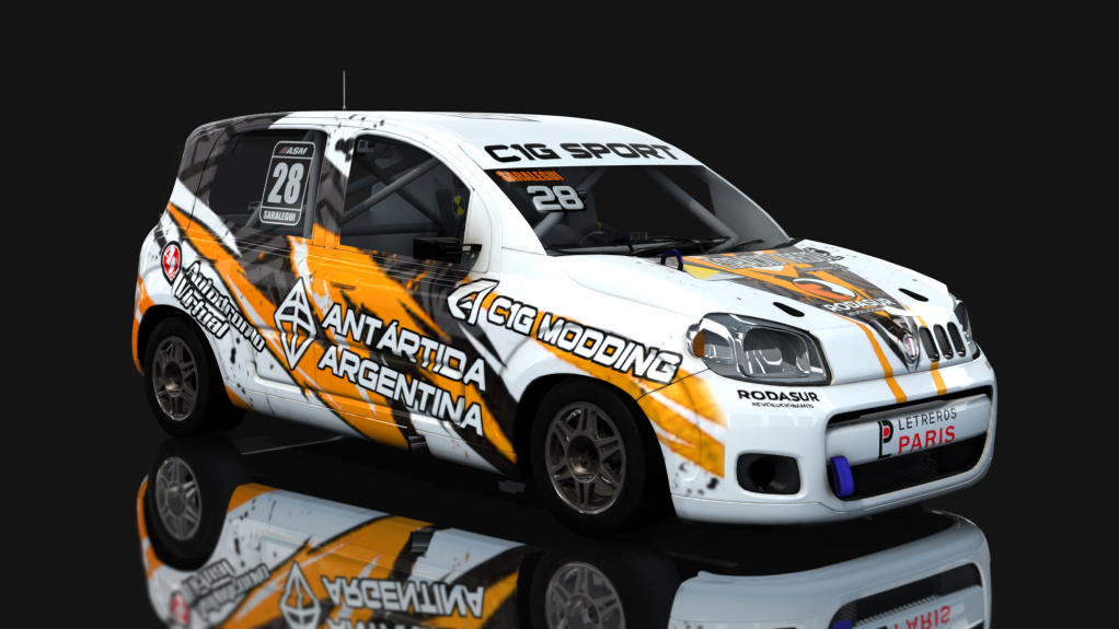 ASM - Fiat Uno Way - Interliga Pro Racing, skin Manu Saralegui